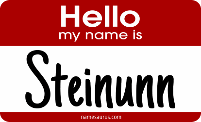 Hello my name is Steinunn png download