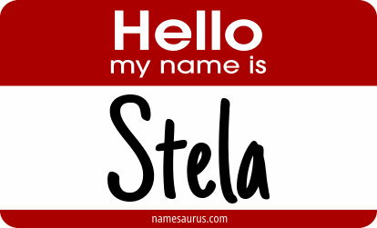 Hello my name is Stela png download