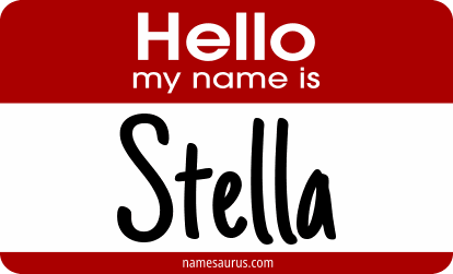 Hello my name is Stella png download