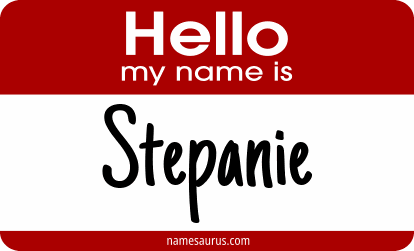 Hello my name is Stepanie png download