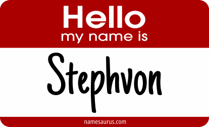 Hello my name is Stephvon png download