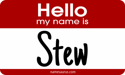 Hello my name is Stew png download
