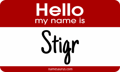 Hello my name is Stigr png download
