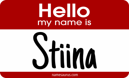 Hello my name is Stiina png download