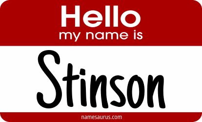Hello my name is Stinson png download