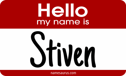 Hello my name is Stiven png download