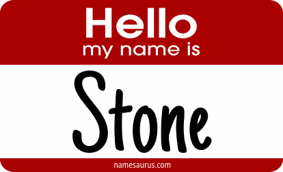 Hello my name is Stone png download