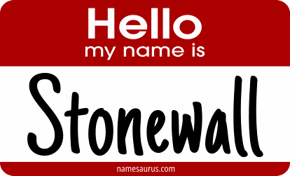 Hello my name is Stonewall png download