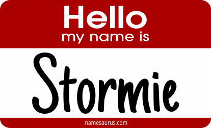 Hello my name is Stormie png download
