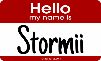 Hello my name is Stormii png download
