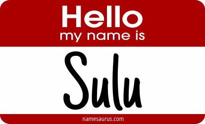 Hello my name is Sulu png download