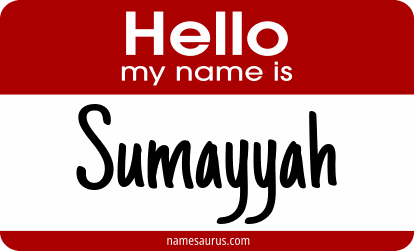 Hello my name is Sumayyah png download