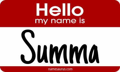 Hello my name is Summa png download