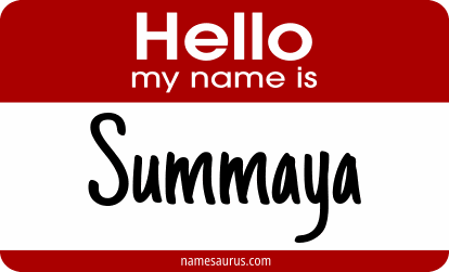 Hello my name is Summaya png download