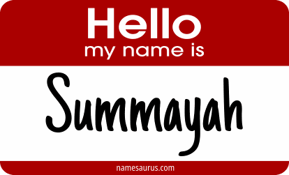 Hello my name is Summayah png download