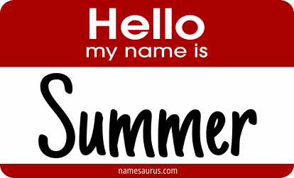 Hello my name is Summer png download