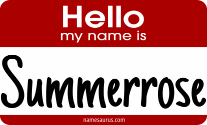 Hello my name is Summerrose png download