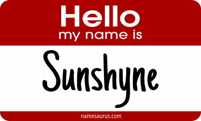 Hello my name is Sunshyne png download