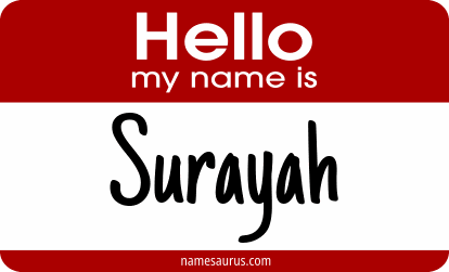 Hello my name is Surayah png download