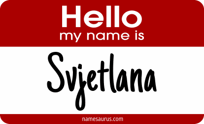 Hello my name is Svjetlana png download