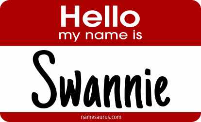 Hello my name is Swannie png download