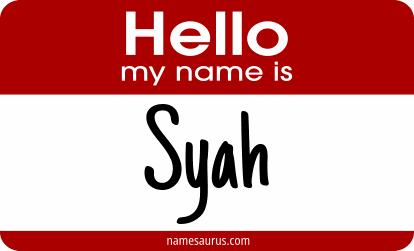 Hello my name is Syah png download