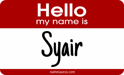 Hello my name is Syair png download