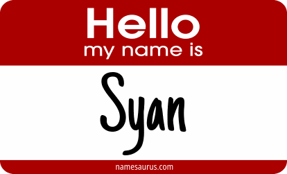 Hello my name is Syan png download