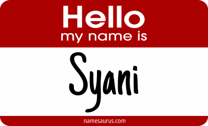 Hello my name is Syani png download