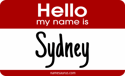 Hello my name is Sydney png download