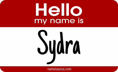 Hello my name is Sydra png download