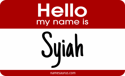 Hello my name is Syiah png download