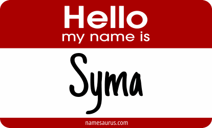 Hello my name is Syma png download