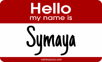 Hello my name is Symaya png download