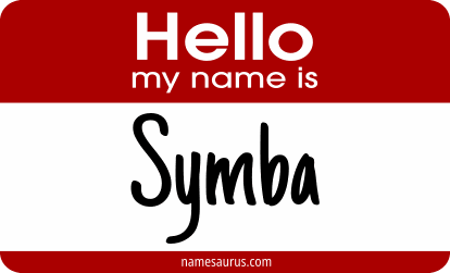Hello my name is Symba png download