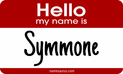 Hello my name is Symmone png download