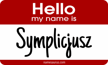 Hello my name is Symplicjusz png download
