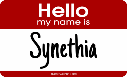 Hello my name is Synethia png download