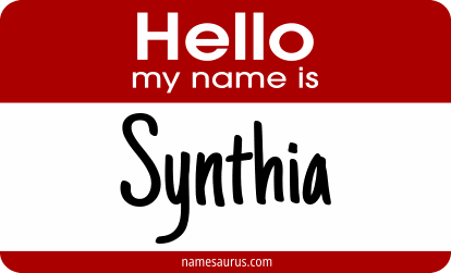 Hello my name is Synthia png download