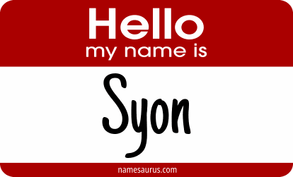 Hello my name is Syon png download
