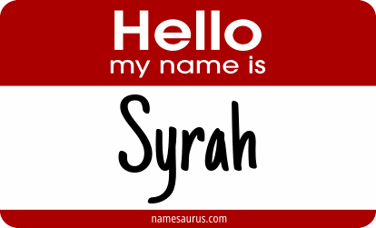 Hello my name is Syrah png download