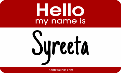 Hello my name is Syreeta png download