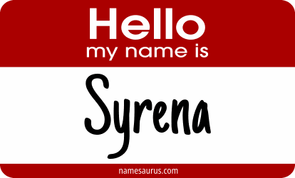 Hello my name is Syrena png download