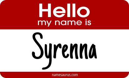 Hello my name is Syrenna png download