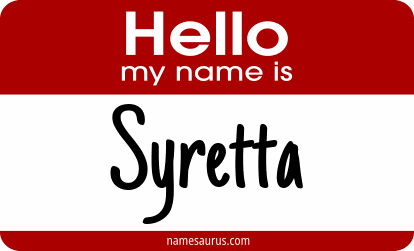 Hello my name is Syretta png download