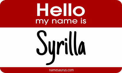 Hello my name is Syrilla png download