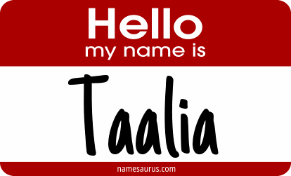 Hello my name is Taalia png download