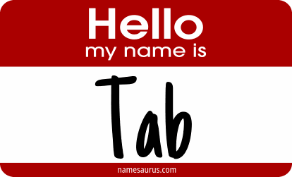 Hello my name is Tab png download