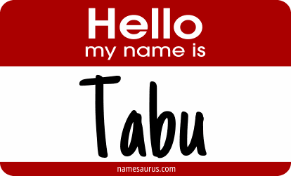 Hello my name is Tabu png download