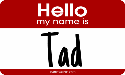 Hello my name is Tad png download